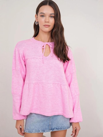 Pullover 'Pullover' di MixRay in rosa: frontale