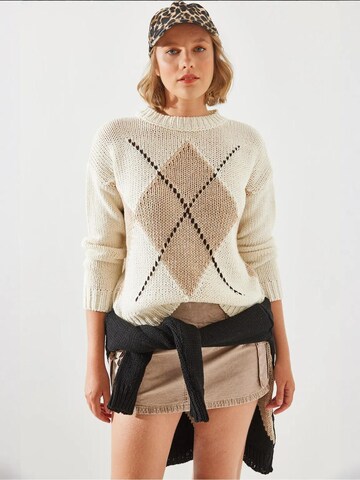 Pull-over 'Pullover' Bianco Lucci en beige