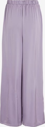 VILA Wide leg Trousers 'CLAIR' in Purple
