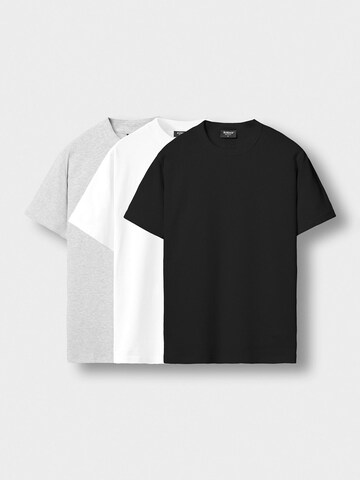 Burocs Shirt '3 PACK Slim Rib' in Schwarz: Vorderseite