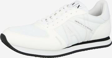 ARMANI EXCHANGE Platform trainers in White: front