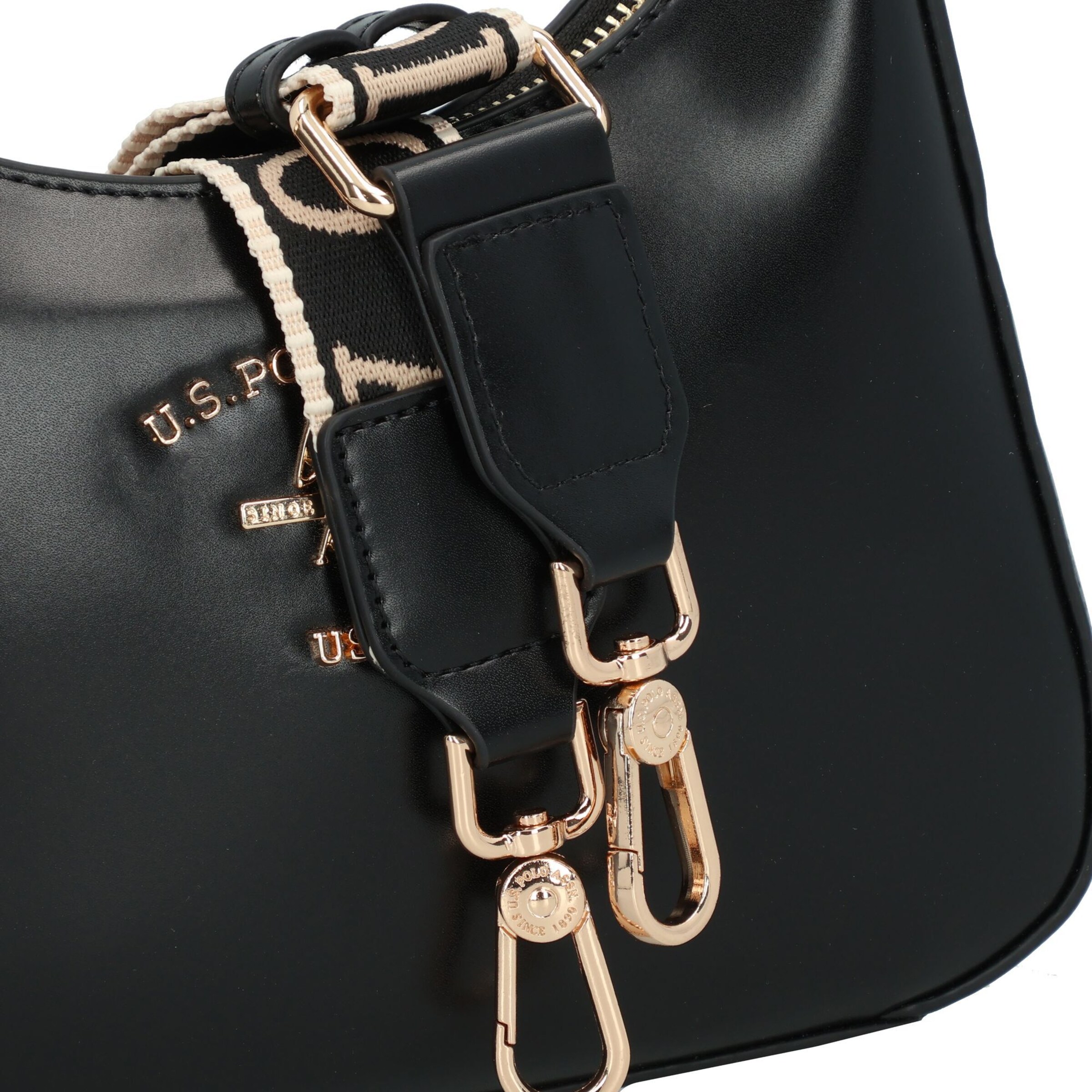U.S. POLO ASSN. Schoudertas 'Heat' in Zwart