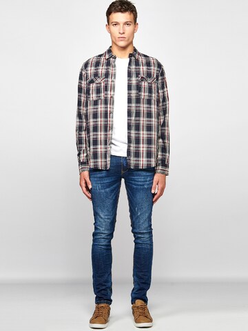 KOROSHI - Ajuste regular Camisa en azul