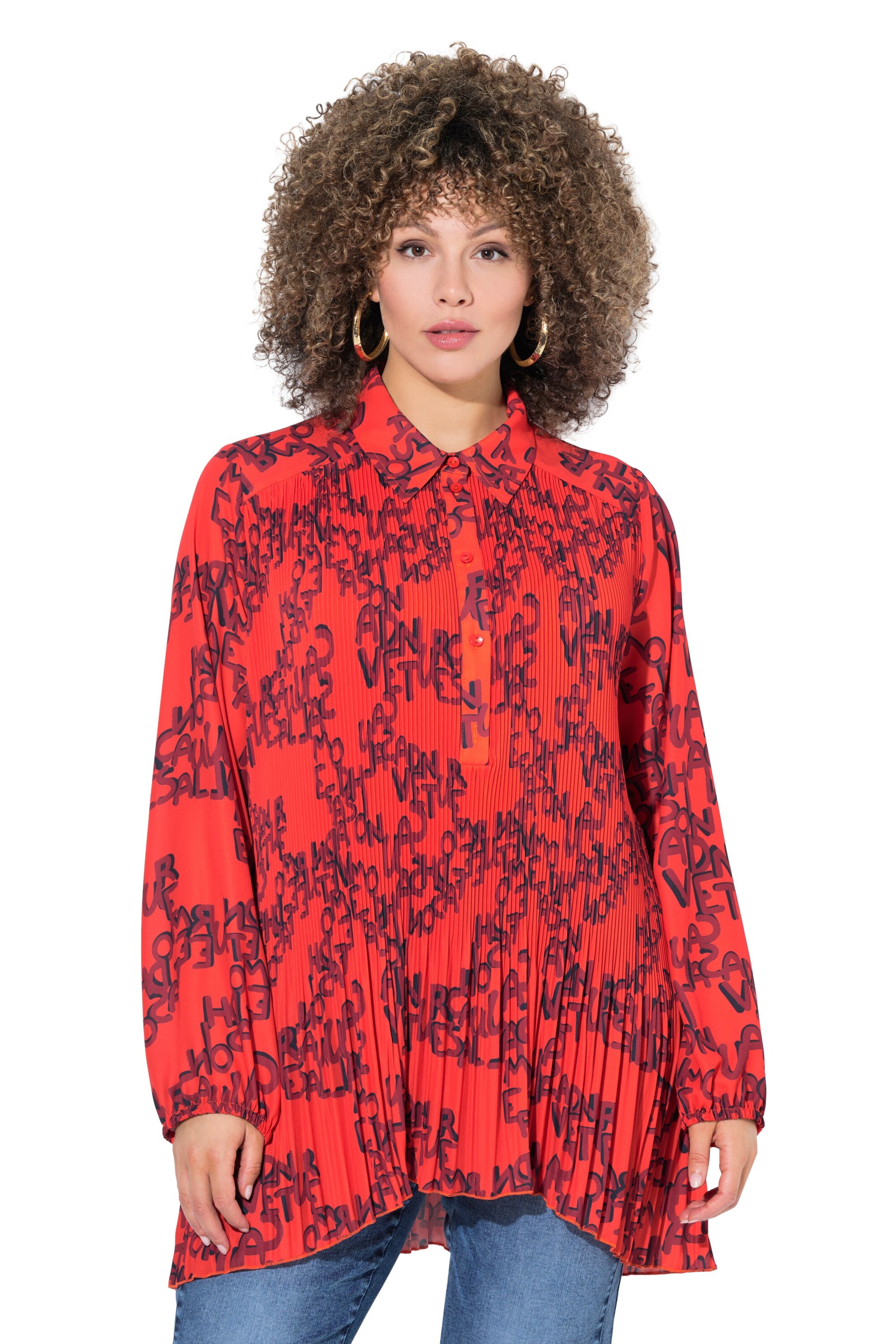 Ulla Popken Tuniek in Rood: voorkant