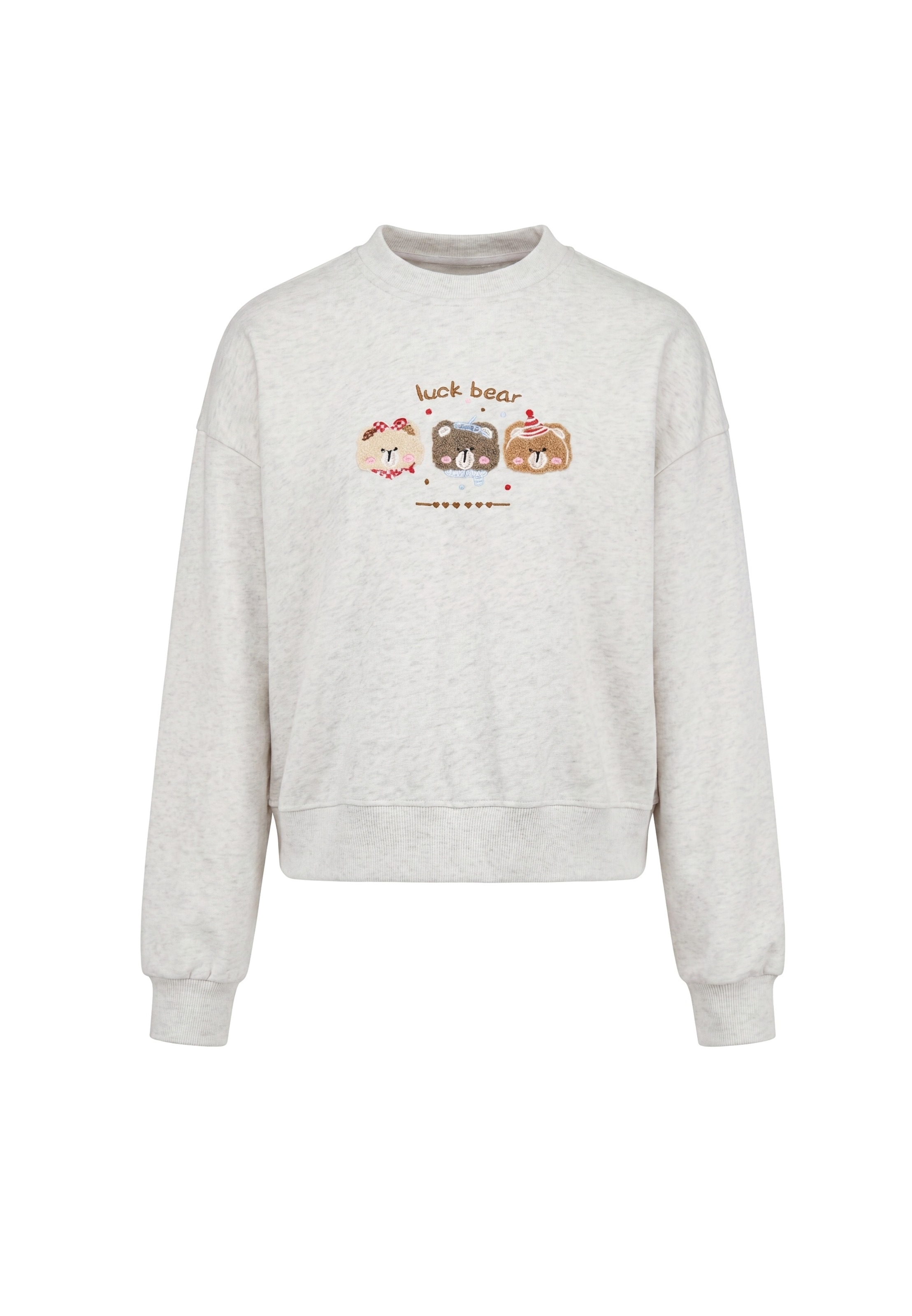 MYMO Sweatshirt 'Pop' in Grau: Vorderseite