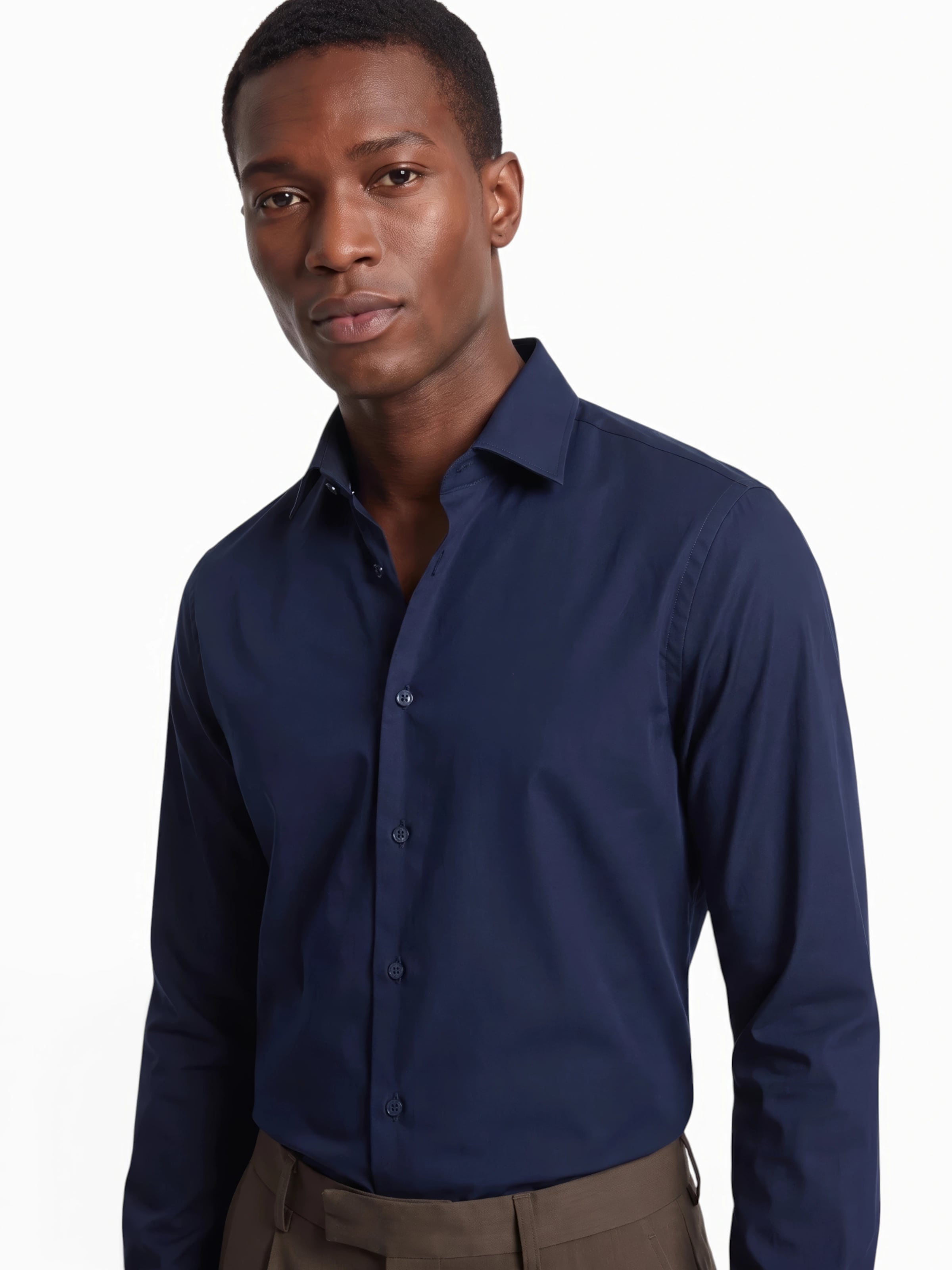 OLYMP Super Slim Fit Button Up Shirt in Blue