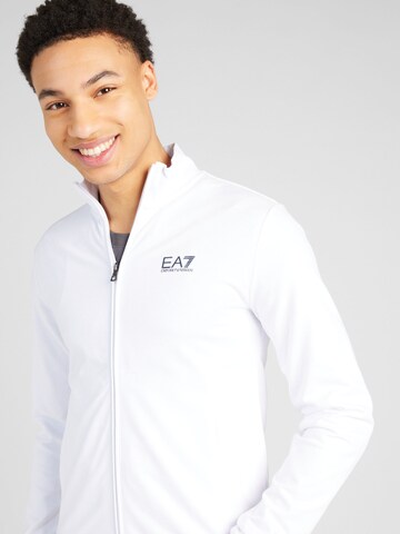 Veste de survêtement EA7 Emporio Armani en blanc