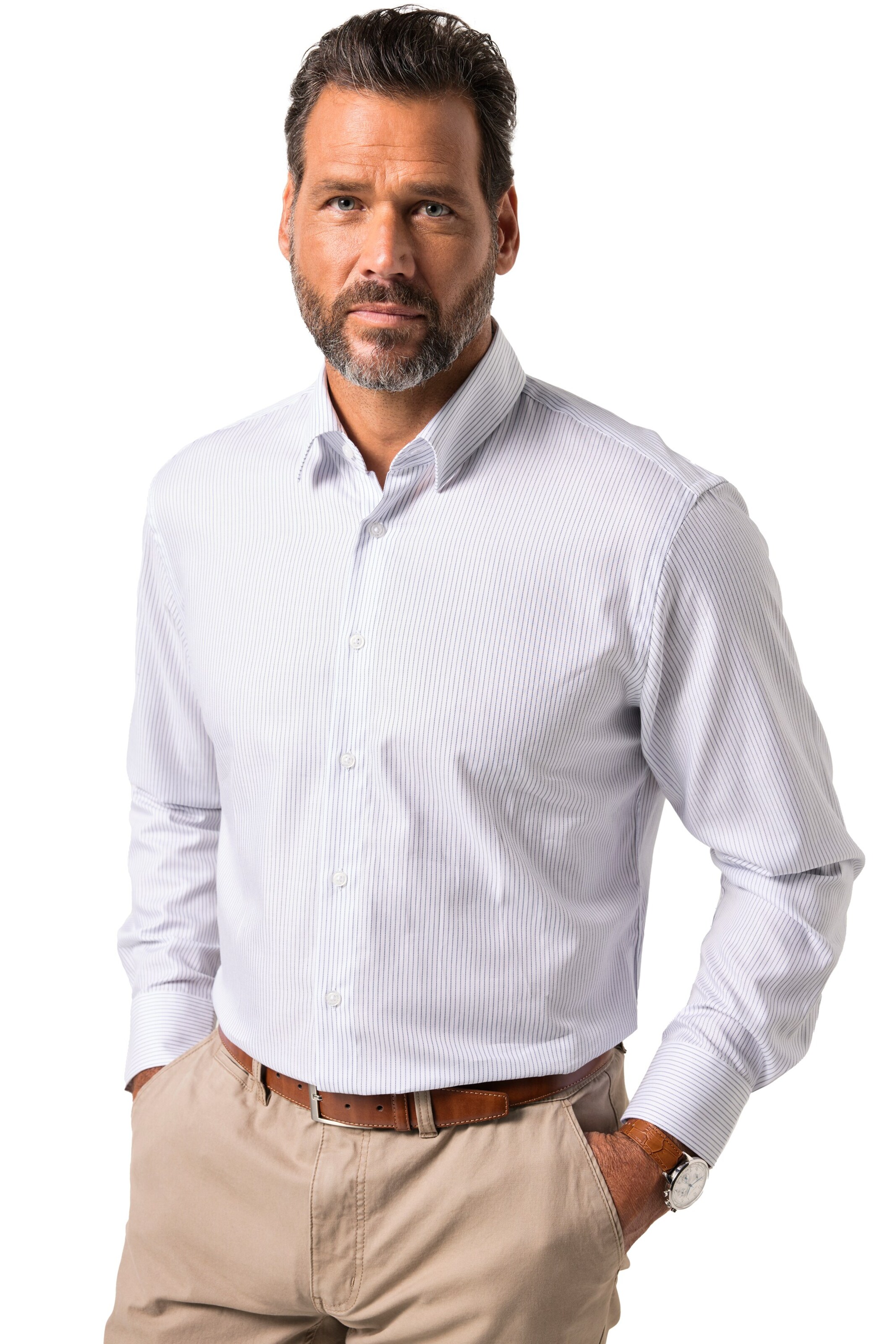 JP1880 Regular fit Button Up Shirt in White