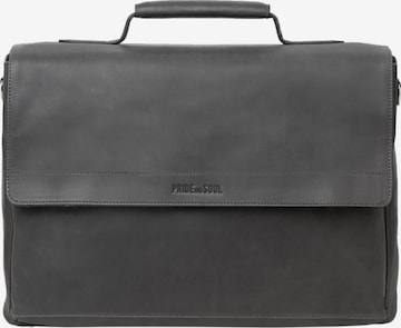 Pride and Soul Document Bag 'Percent' in Grey: front