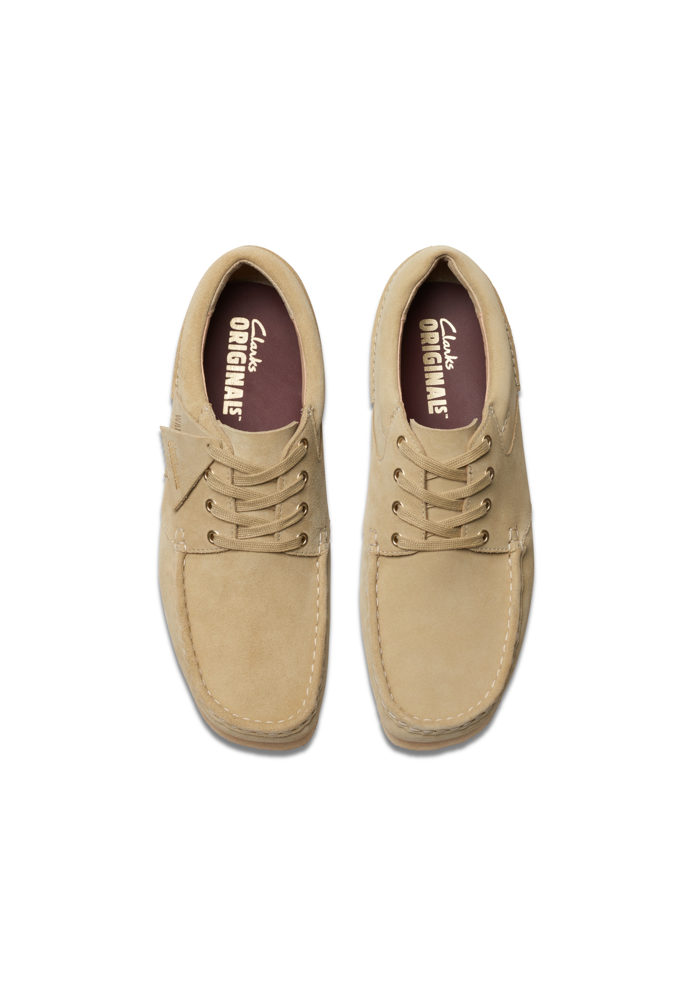 CLARKS Schnürschuhe 'Wallabee' in Beige