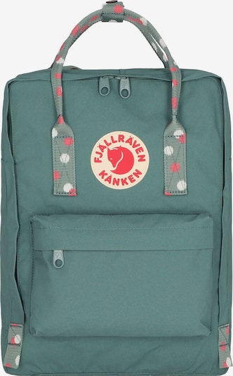 Fjällräven Rucksack 'Kanken' in petrol / feuerrot / weiß, Produktansicht