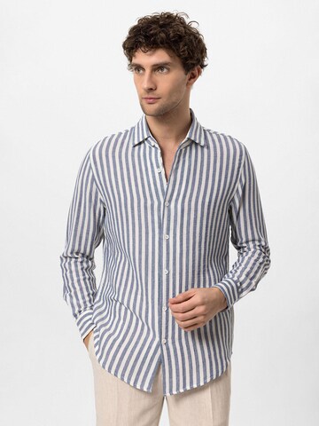 Antioch - Ajuste regular Camisa en azul: frente