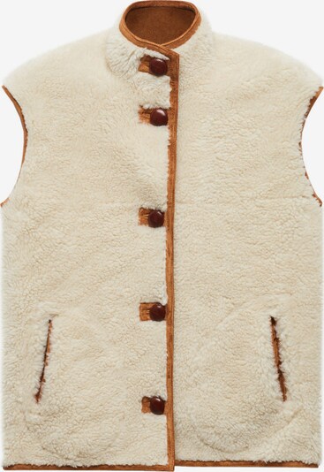 MANGO Vest 'COLLIE' i beige / rustbrun, Produktvisning