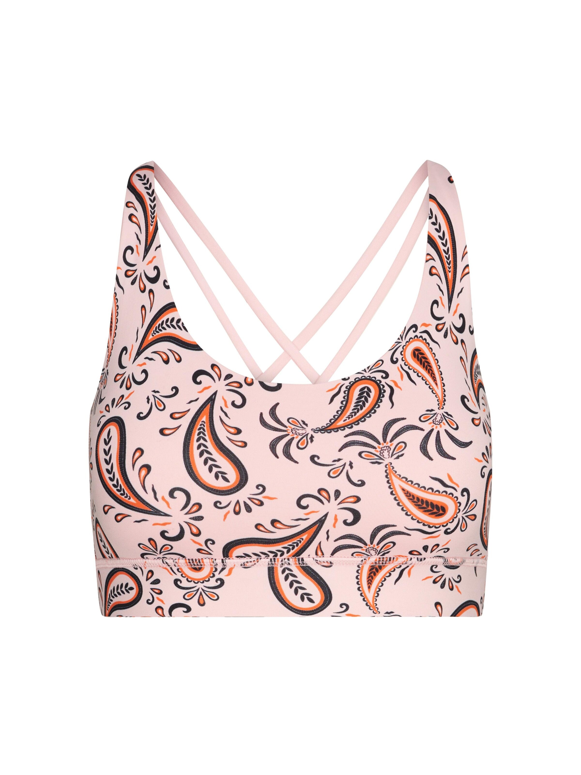 Bustier Soutien-gorge de sport 'Criss Cross' Hey Honey en rose : devant