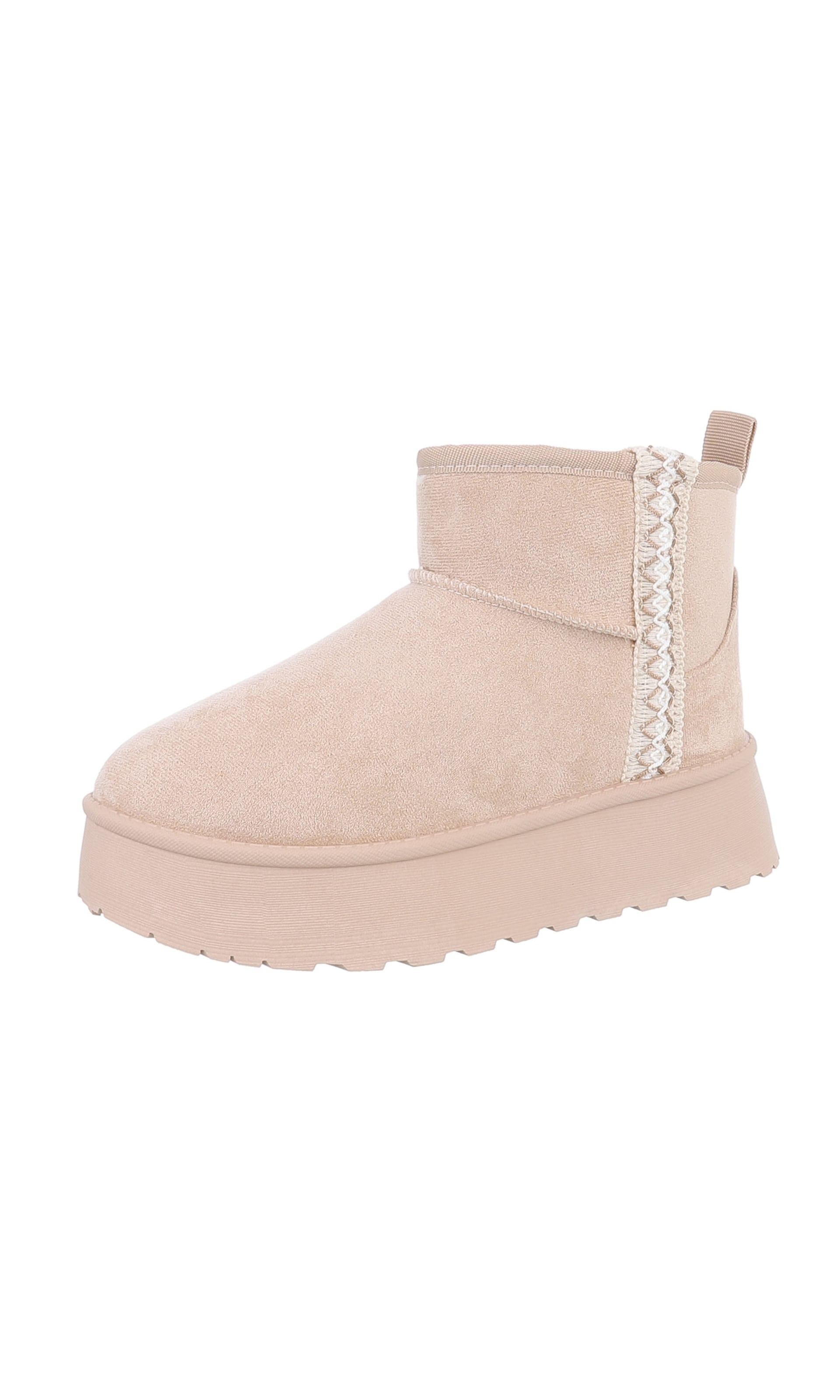 Ital-Design Snow Boots in Beige: front