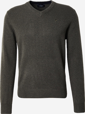 Hackett London Пуловер в зелено: отпред