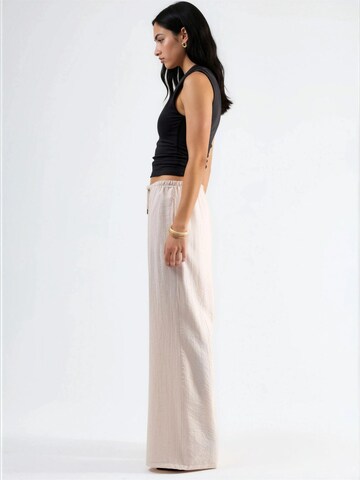 Busem Wide leg Broek in Beige