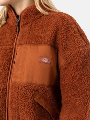 DICKIES Fleece jas 'Red Chute' in Bruin
