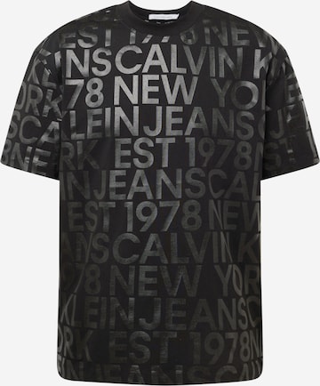 Tricou de la Calvin Klein Jeans pe negru: față