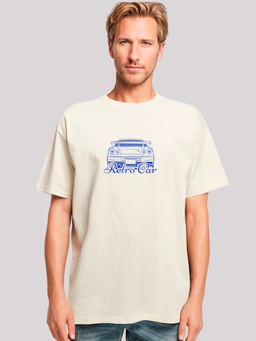 F4NT4STIC T-Shirt 'Retro Car Japanese Streetstyle' in Beige: Vorderseite