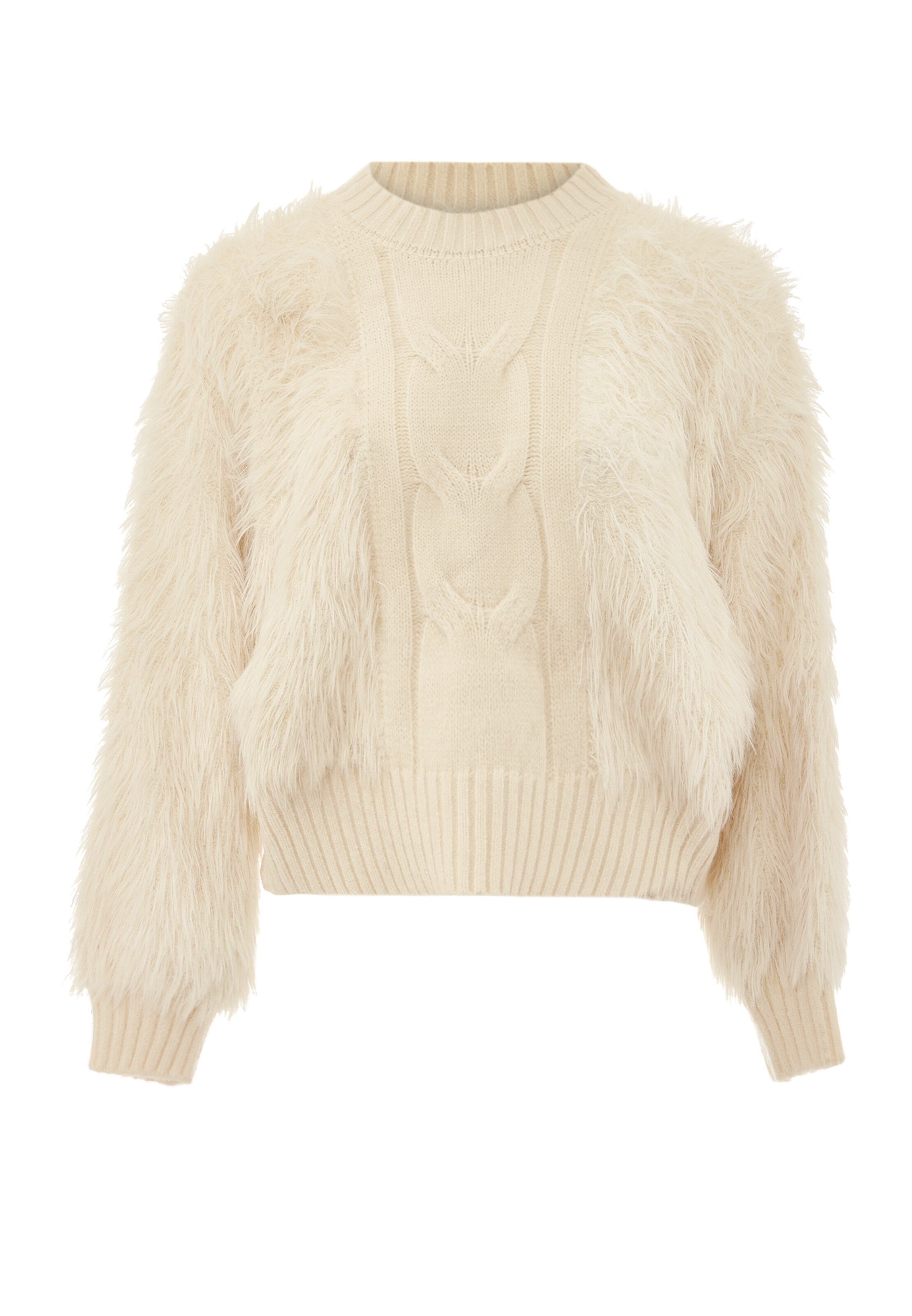 swirly Svetr – béžová: přední strana