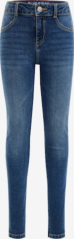 WE Fashion Skinny Jeans in Blauw: voorkant