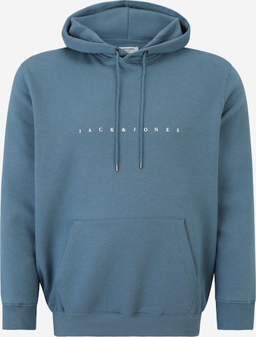 Jack & Jones Plus Collegepaita 'JJEStar' värissä sininen: etupuoli
