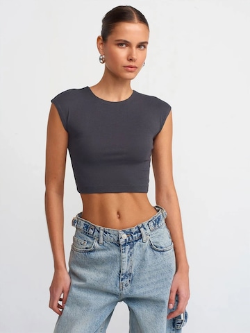 Dilvin Blouse in Grijs: voorkant