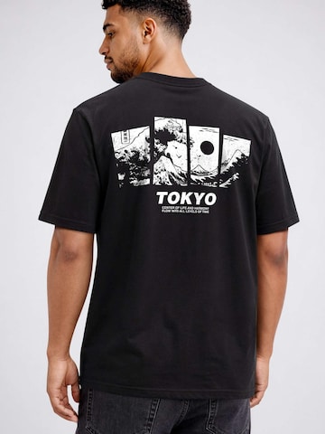 Neverless Shirt 'Tokyo Wave' in Black