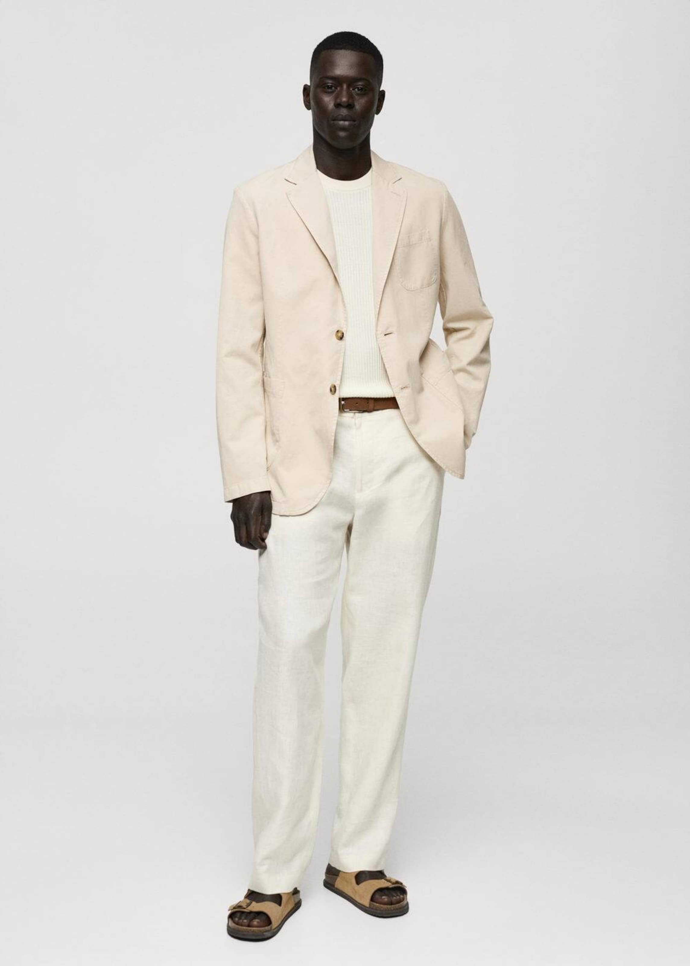 MANGO MAN Slim fit Suit Jacket Delave in Beige ABOUT YOU