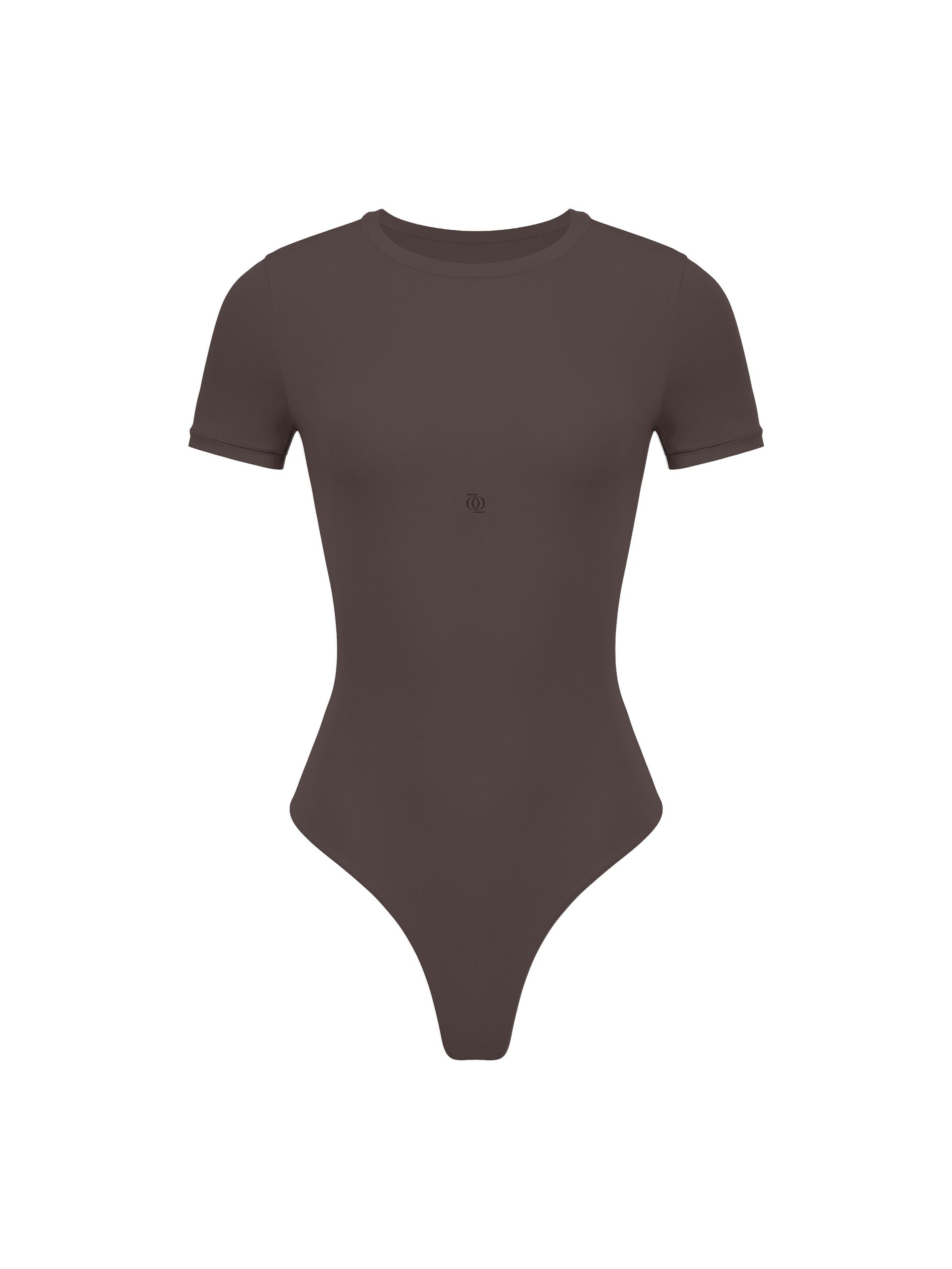 GOD SAVE QUEENS Body 'Second Skin T-Shirt Bodysuit' – hnědá: přední strana