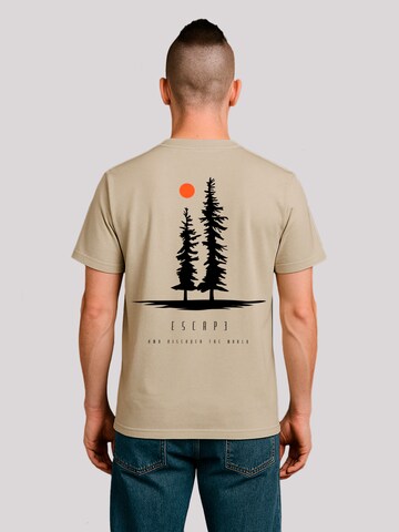 F4NT4STIC Shirt 'Escape Discover the World Pinetree' in Beige