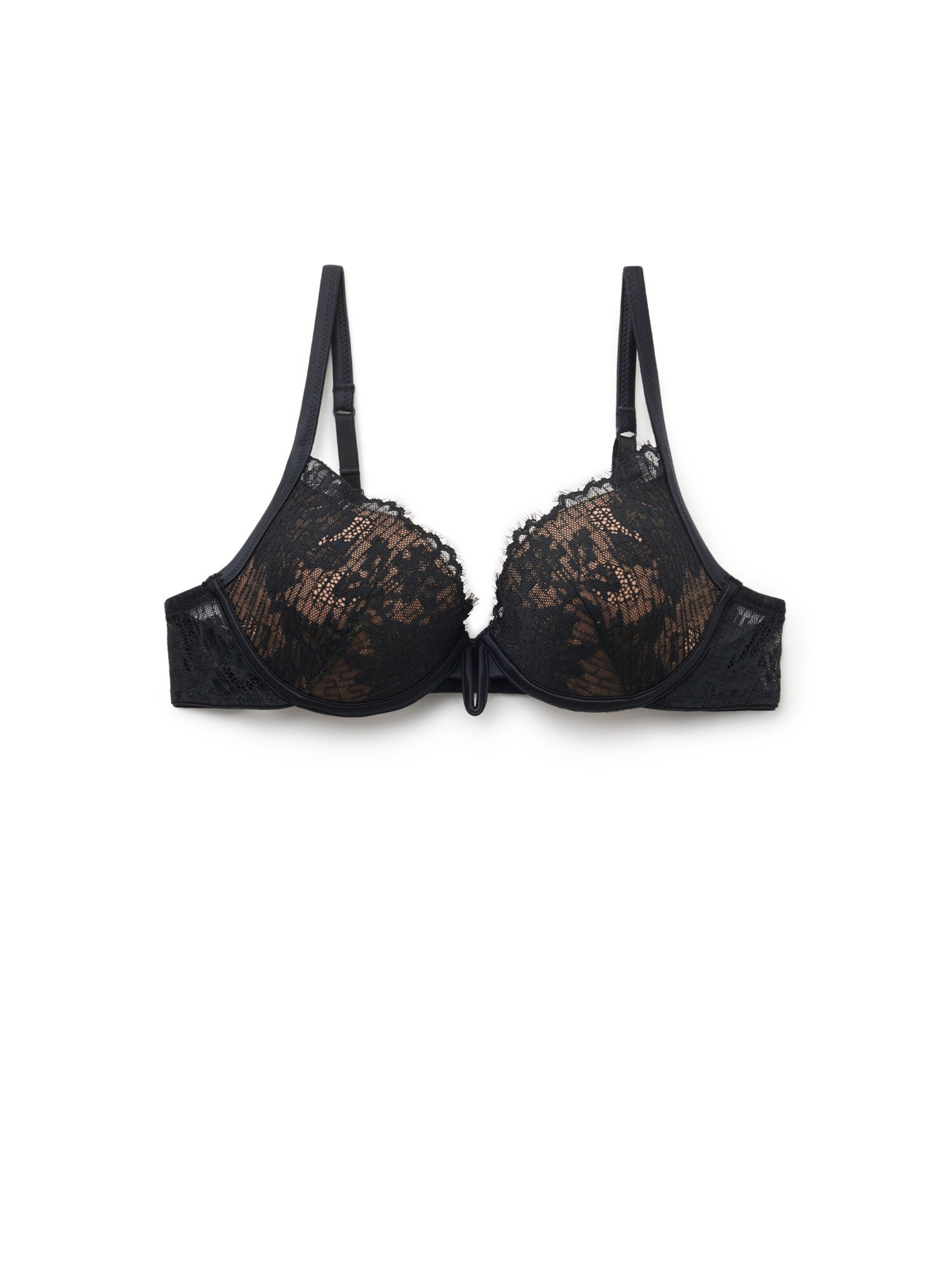 Tezenis Push-up Bra ' Midnight Secret' in Black: front