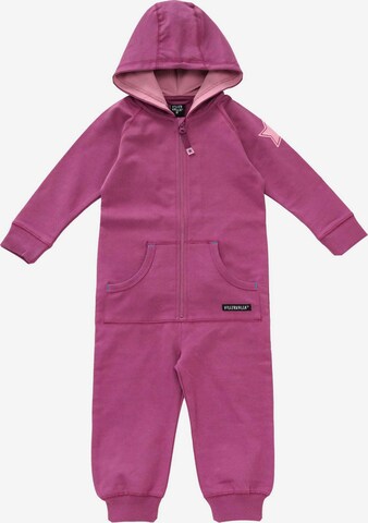 Villervalla Dungarees in Pink: front
