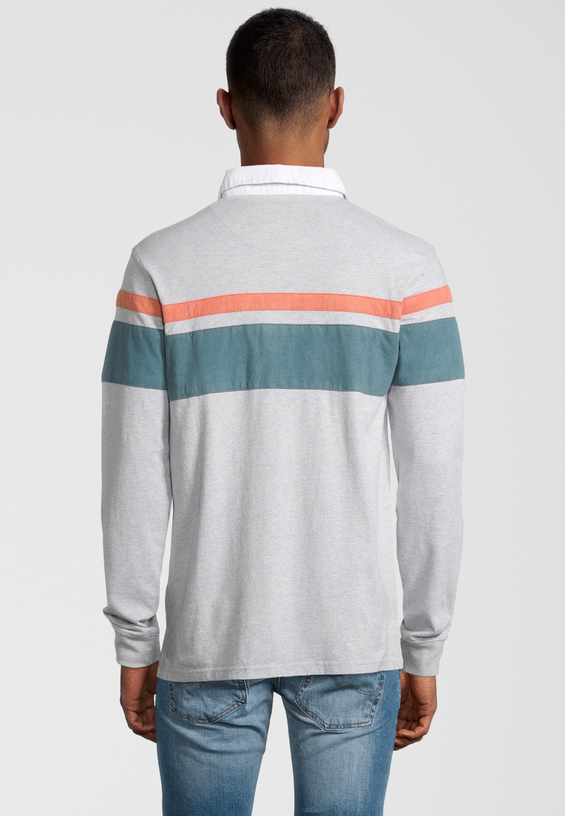 Männer Shirts Rupert and Buckley Langarm-Poloshirt in Grau - PF63578 Männer Shirts Rupert and Buckley Langarm-Poloshirt in Grau - PF63578