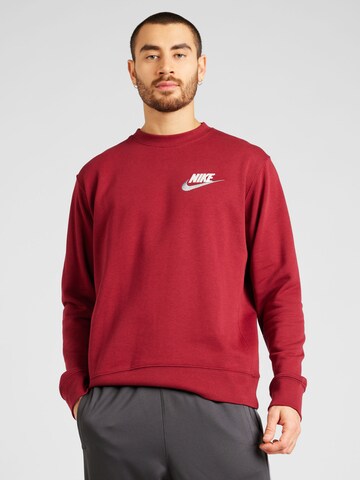Nike SportswearSweater majica 'CLUB' - crvena boja: prednji dio
