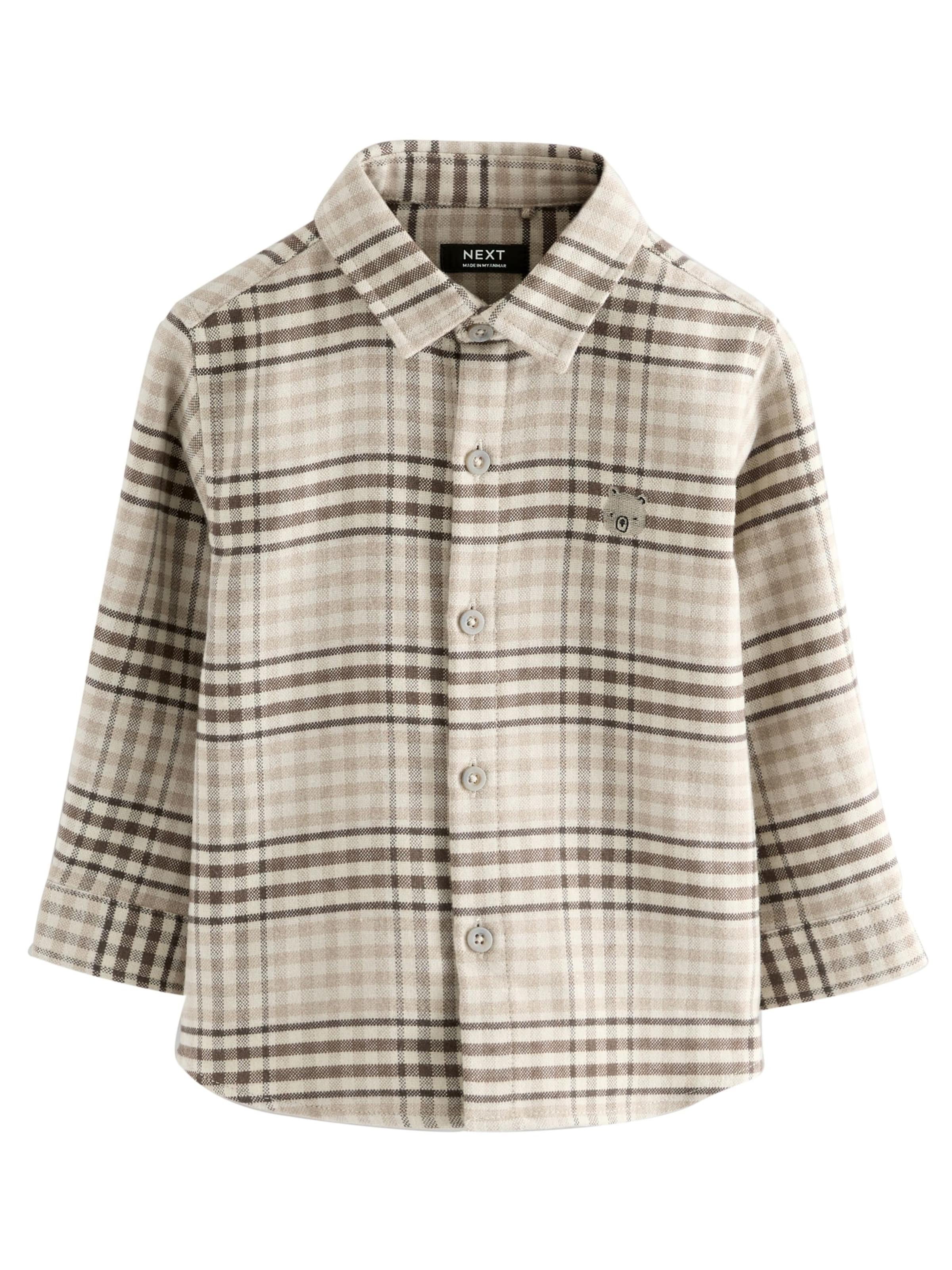 Next Regular fit Риза в бежово: отпред