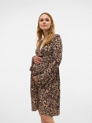 Robe 'MLKELSEY' MAMALICIOUS en marron : devant