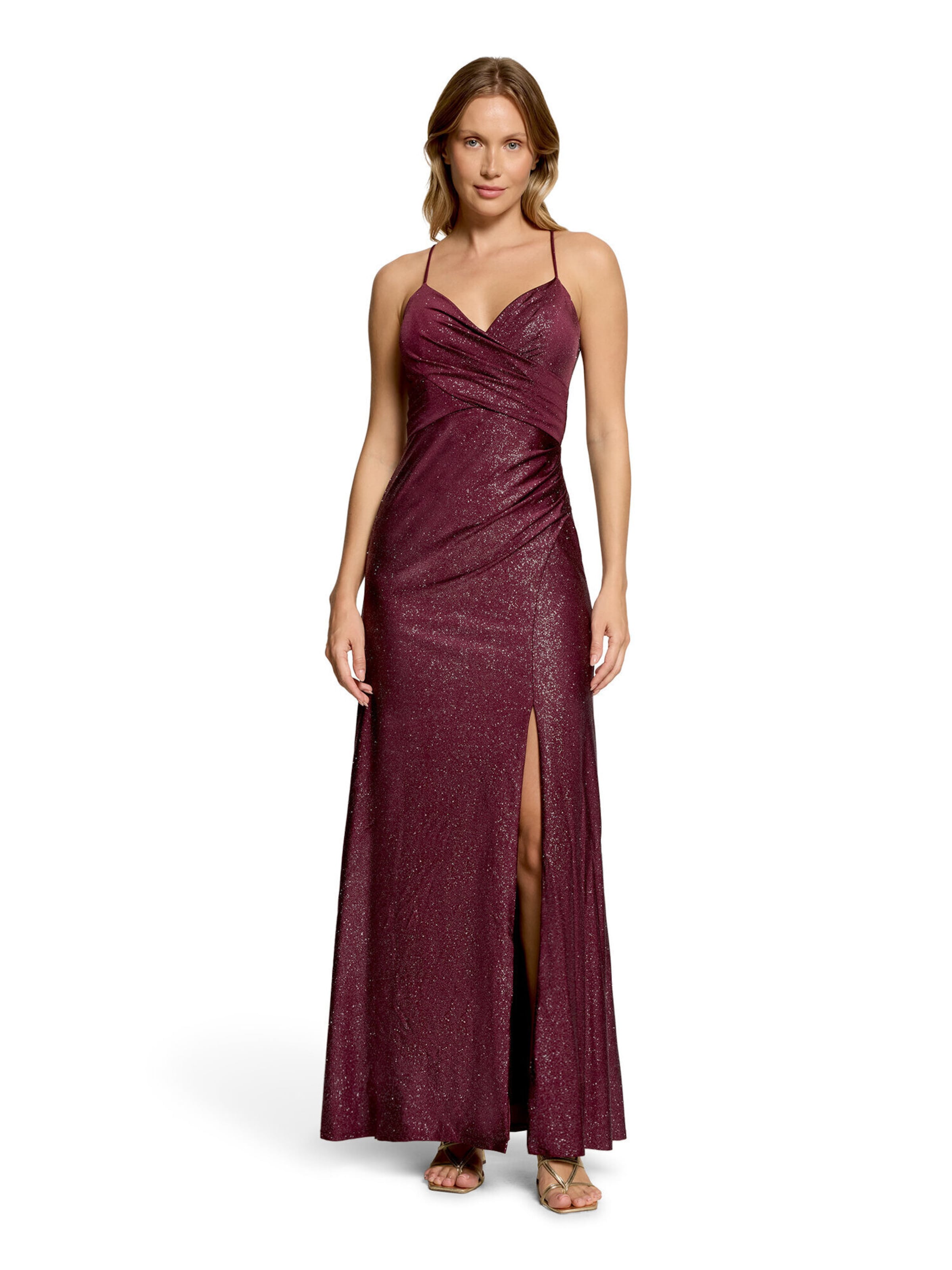 Robe de soirée Vera Mont en rouge : devant
