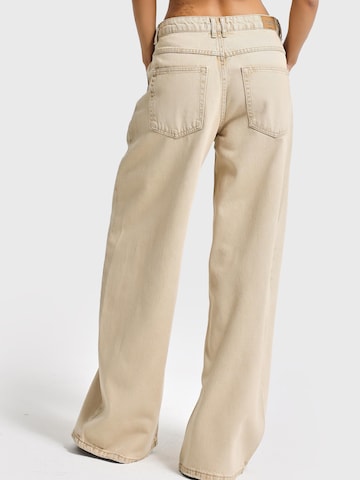 Wide Leg Jean 'Wide Low Rise Jeans' IT'S BASIC en beige