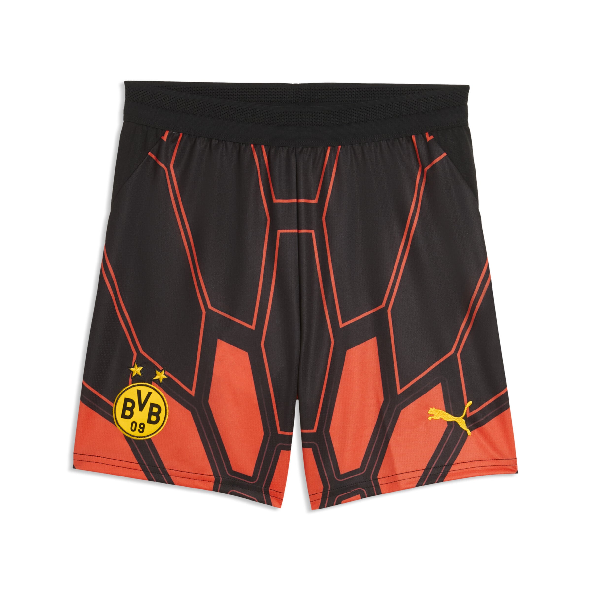PUMA Regular Workout Pants 'Borussia Dortmund' in Orange: front