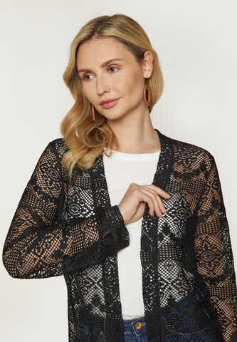 usha FESTIVAL Knit cardigan 'Fashion Look' in Black
