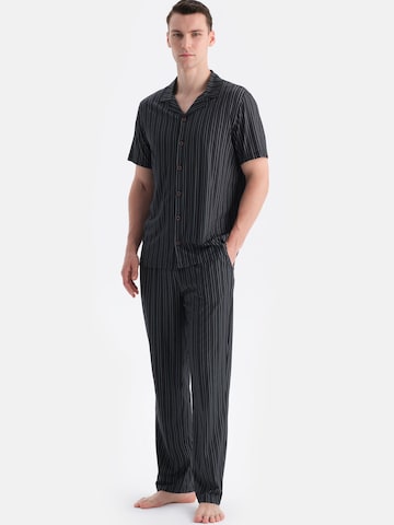 Pyjama long Dagi en bleu : devant