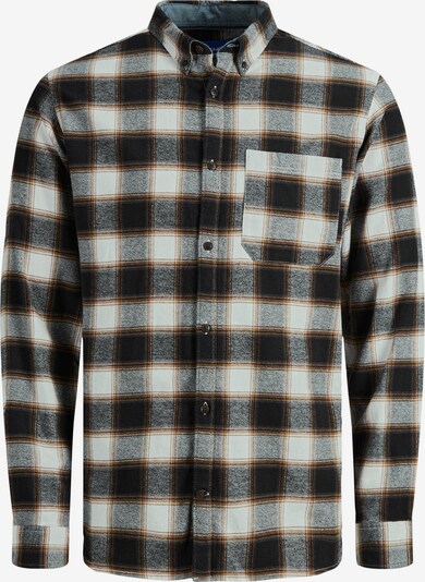 Jack & Jones Plus Chemise 'Ian' en marron / brun foncé / blanc, Vue avec produit