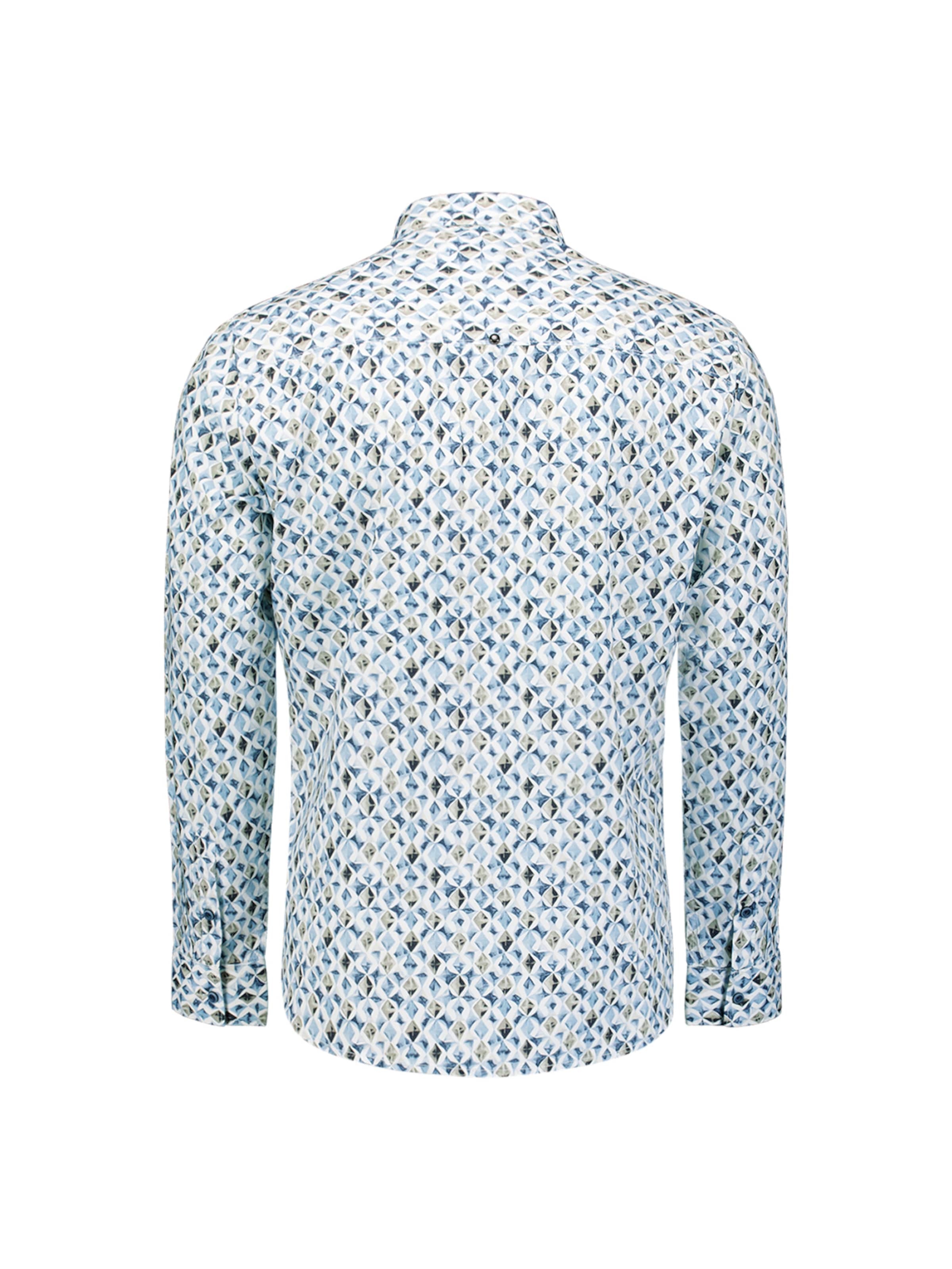 No Excess Regular fit Button Up Shirt in Blue