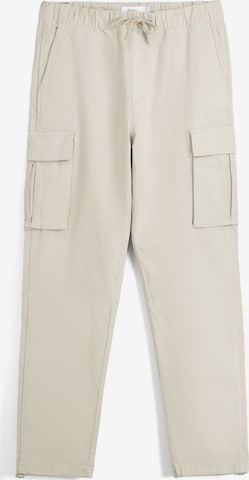 Pantalon cargo Bershka en beige : devant