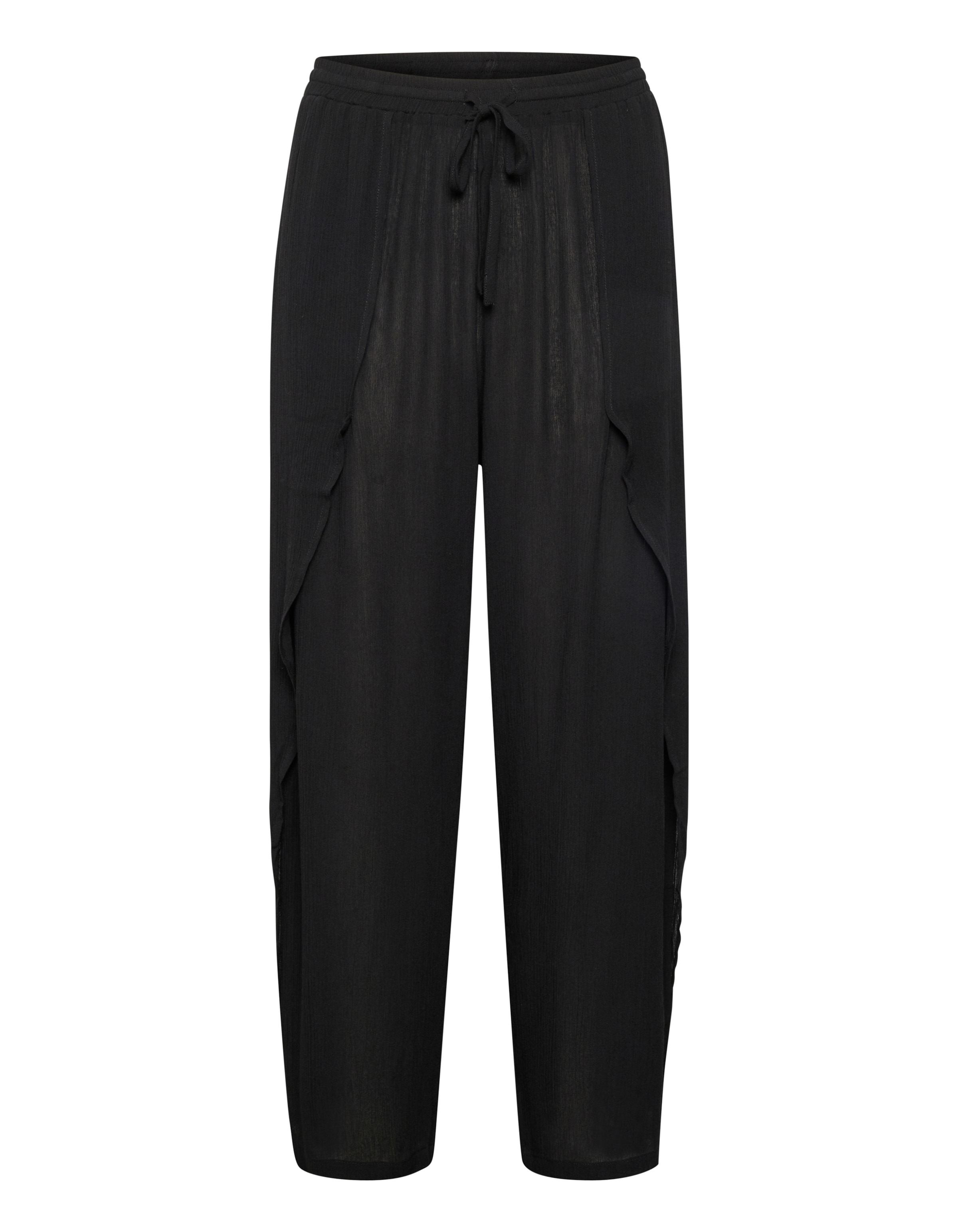 Cream Loose fit Trousers 'Allie' in Black: front