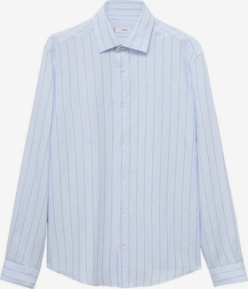 MANGO MAN Button Up Shirt in Blue: front