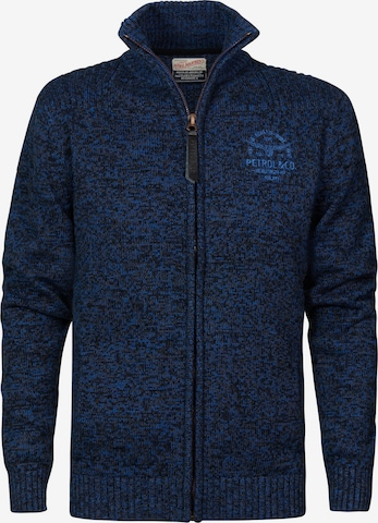 Petrol Industries Knit cardigan in Blue: front