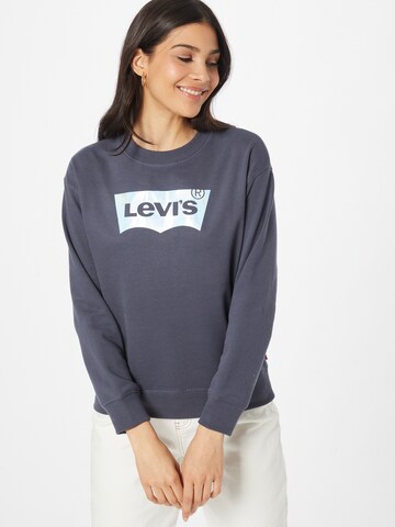 LEVI'S ® Tréning póló 'Graphic Standard Crew' - szürke: elől